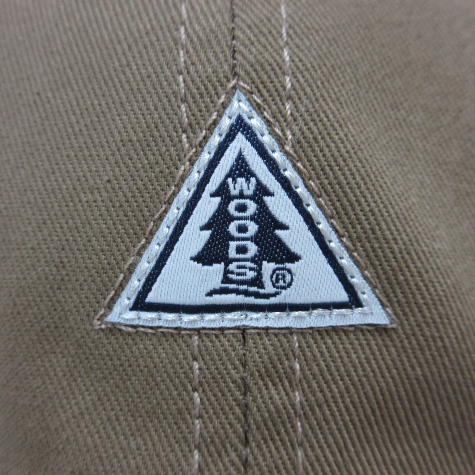 WOODSワンポイント織りネーム キャップ