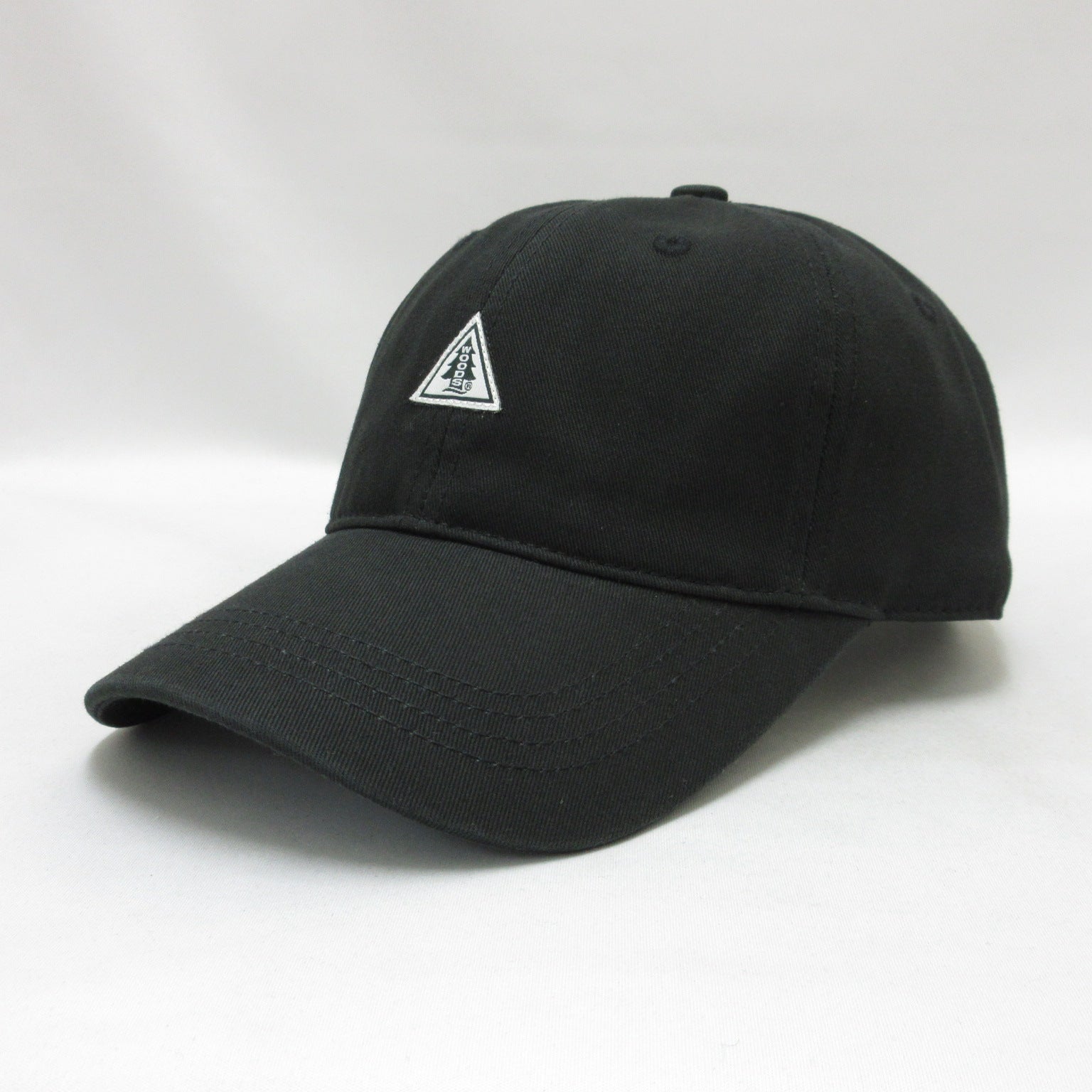 WOODSワンポイント織りネーム キャップ